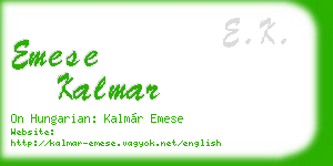 emese kalmar business card